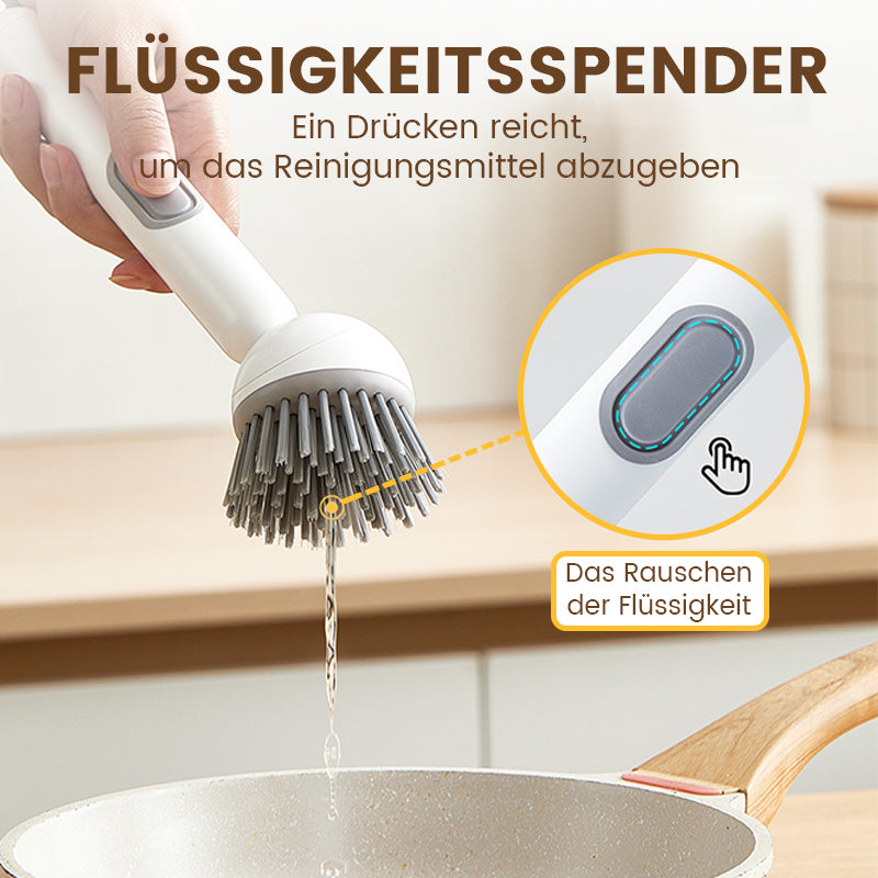 🍳 50% RABATT! 🧽 Drehbare Reinigungsbürste mit Langem Griff – Gründlich, Rückenfreundlich & Für Töpfe/Geschirr 💦