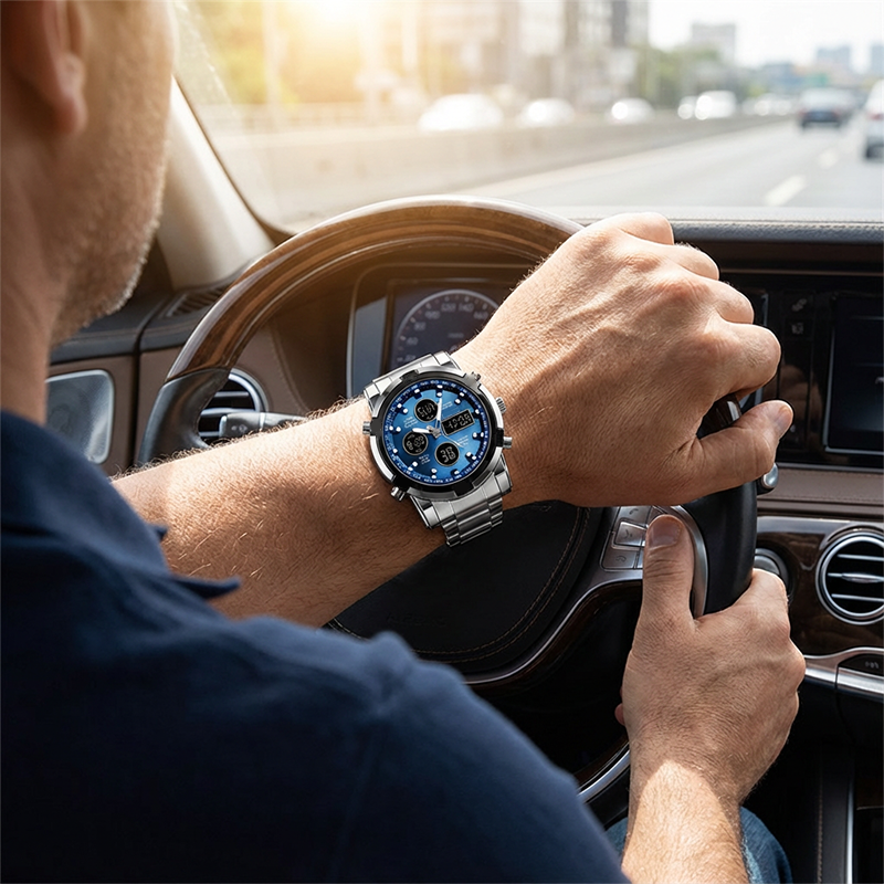 📢📢60 % RABATT!! ⏰ Wasserdichte Herren-Armbanduhr im Militärstil mit analoger und digitaler Anzeige – 48 mm, Multifunktion und Edelstahlarmband! 🕰️💪