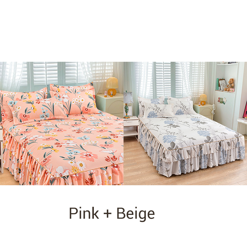 ⏳ Nur heute: 50% Rabatt | 3-teiliges Rüschen-Bettrock-Set 🛏️