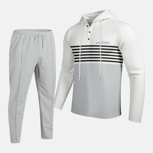 📢📢49% Rabatt!! ⏰ Herren-Trainingsanzug mit Kapuze und Farbblock-Design 👖