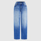 📢Mühelos schicke, locker sitzende Jeans mit weitem Bein