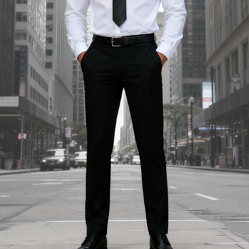 👔👞Herren-Anzughose in klassischer Passform, leicht, lässig, mit Stretchanteil