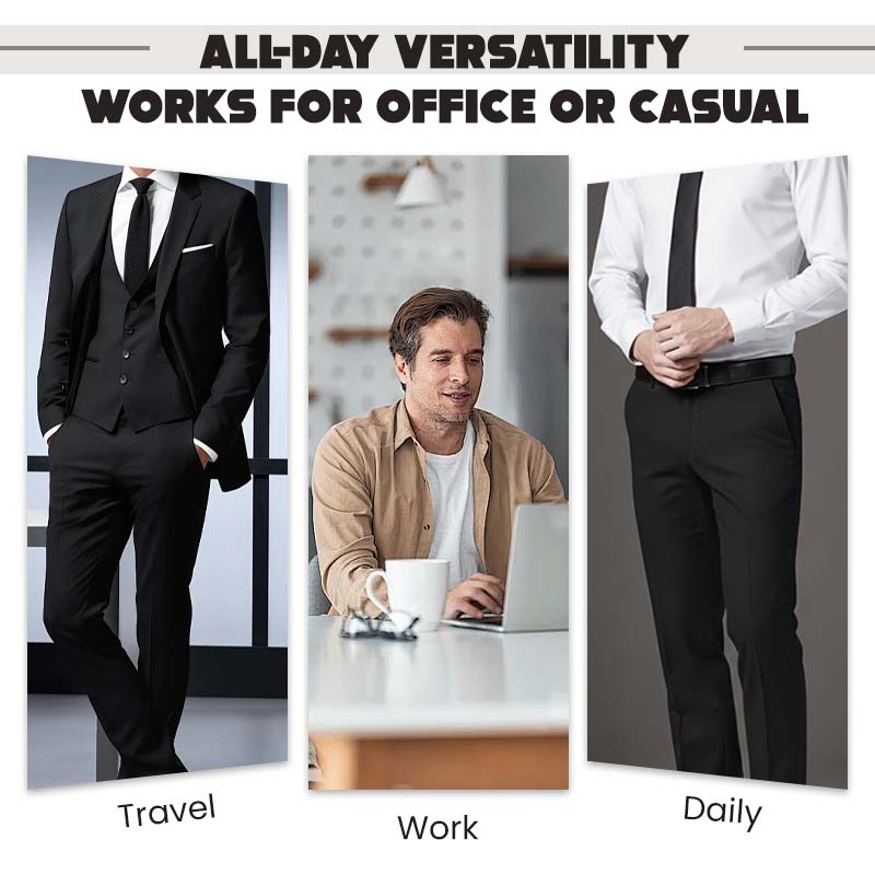 👔👞Herren-Anzughose in klassischer Passform, leicht, lässig, mit Stretchanteil