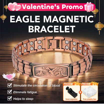 Magnetisches Armband für Herren mit Adler-Motiv