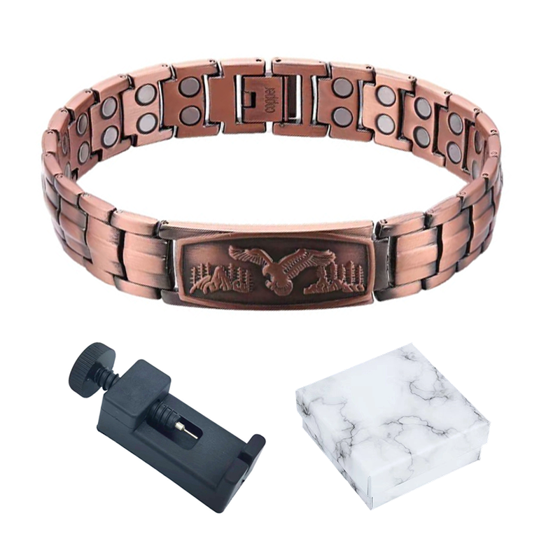 Magnetisches Armband für Herren mit Adler-Motiv