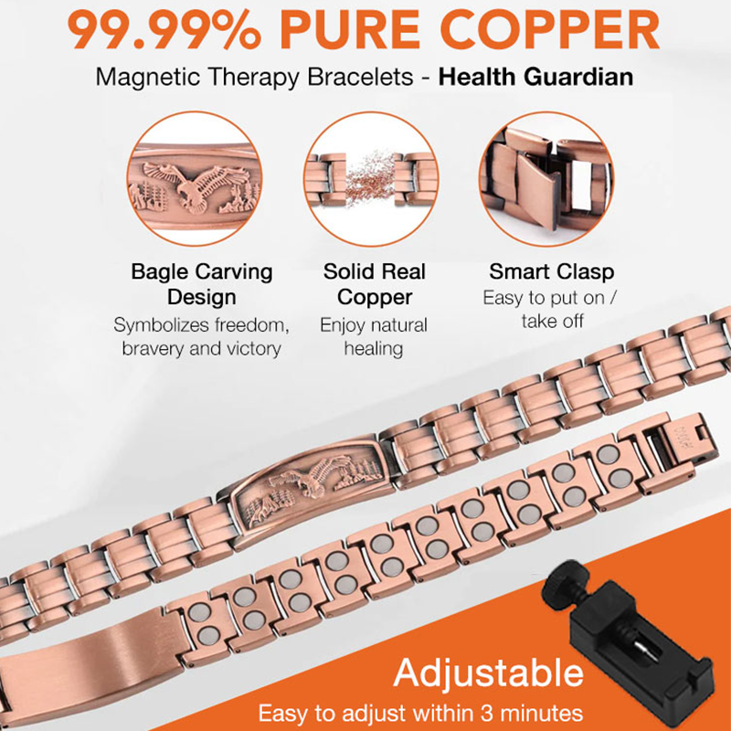 Magnetisches Armband für Herren mit Adler-Motiv