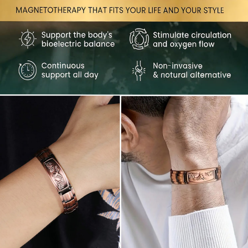 Magnetisches Armband für Herren mit Adler-Motiv
