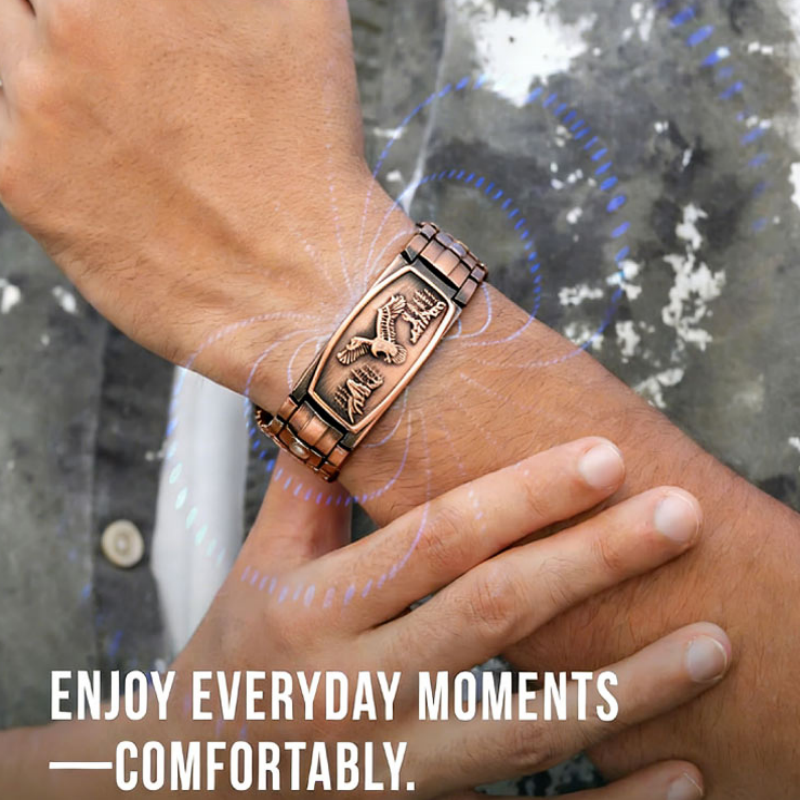 Magnetisches Armband für Herren mit Adler-Motiv