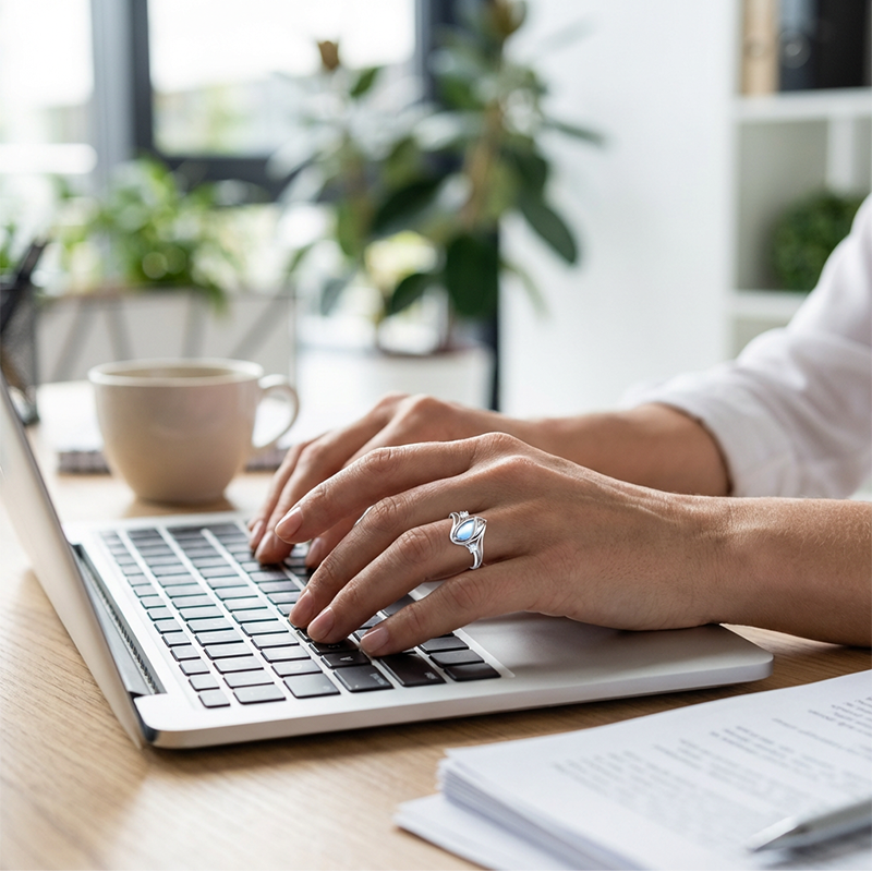 🔥Solange der Vorrat reicht 40 % Rabatt!🎉Geometrischer Damenring mit ovalem grünem Mondstein & Zirkonia – modern & stilvoll 💍✨