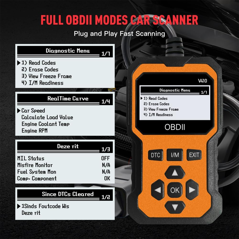 Universal OBD2 Diagnosegerät & Fehlercodeleser für Auto