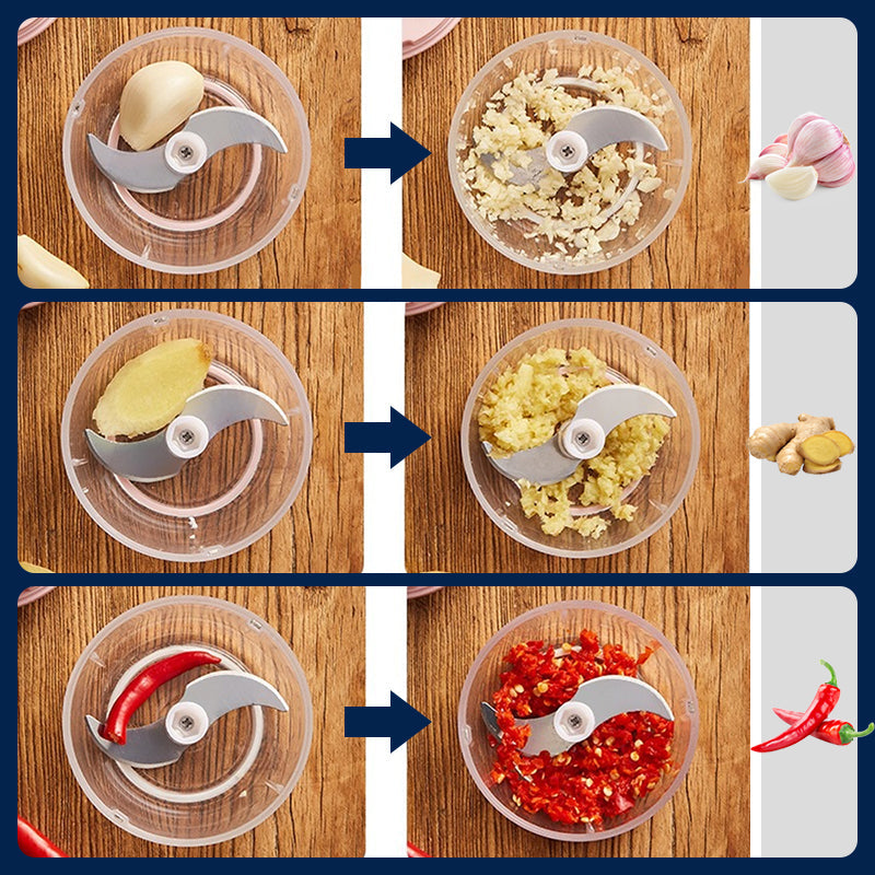 📢📢50 % Rabatt!! ⏰⚡🥦Leistungsstarker Elektrohäcksler mit großer Kapazität – 1000W Motor, 2L BPA-freie Schüssel & Ein-Tasten-Pulsbetrieb 🥕