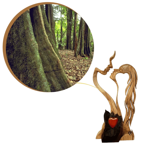 Holzschnitzerei in Herzform Dekoration