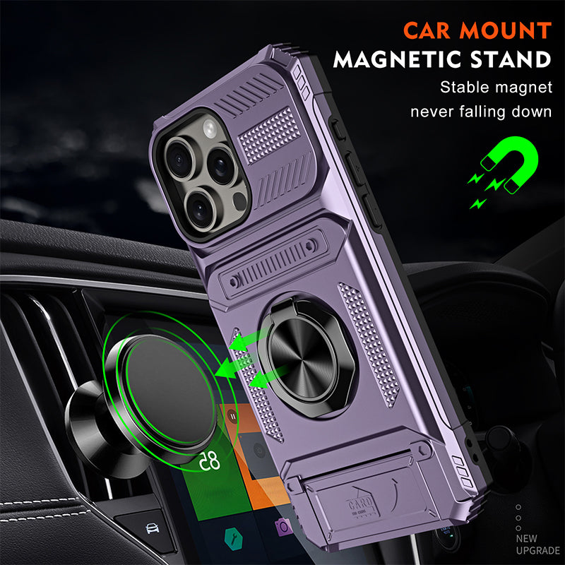 ✨50% Rabatt✨Handyhülle mit Kartenhalter & Ringständer für iPhone