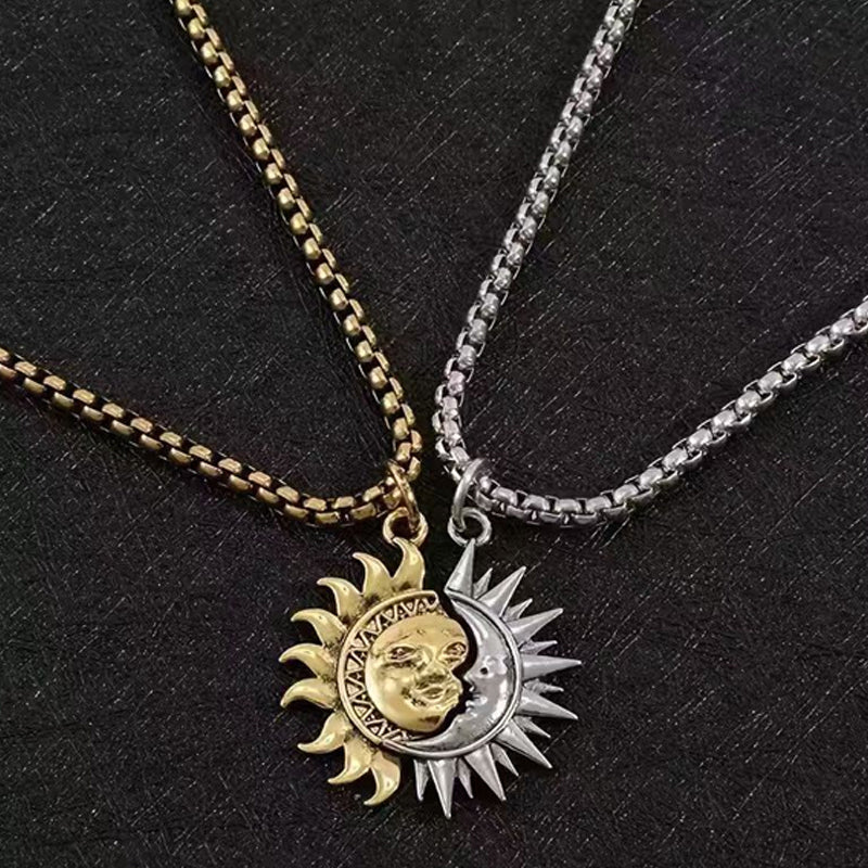 🌞 60% RABATT! 🌙 Sonnen- und Mond-Anhänger-Set – Symbolischer Schmuck, Asymmetrisches Design & Perfektes Geschenk für Paare ✨