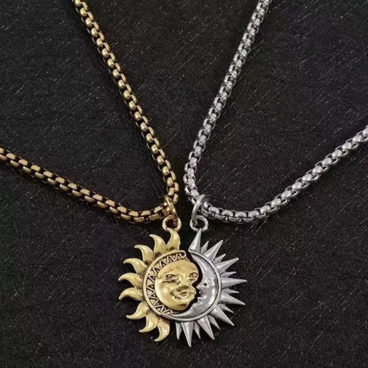 🌞 60% RABATT! 🌙 Sonnen- und Mond-Anhänger-Set – Symbolischer Schmuck, Asymmetrisches Design & Perfektes Geschenk für Paare ✨
