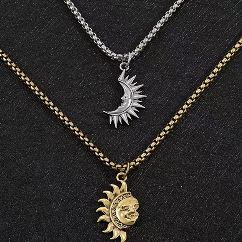 🌞 60% RABATT! 🌙 Sonnen- und Mond-Anhänger-Set – Symbolischer Schmuck, Asymmetrisches Design & Perfektes Geschenk für Paare ✨