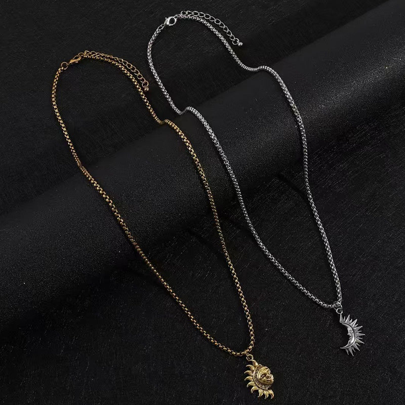 🌞 60% RABATT! 🌙 Sonnen- und Mond-Anhänger-Set – Symbolischer Schmuck, Asymmetrisches Design & Perfektes Geschenk für Paare ✨