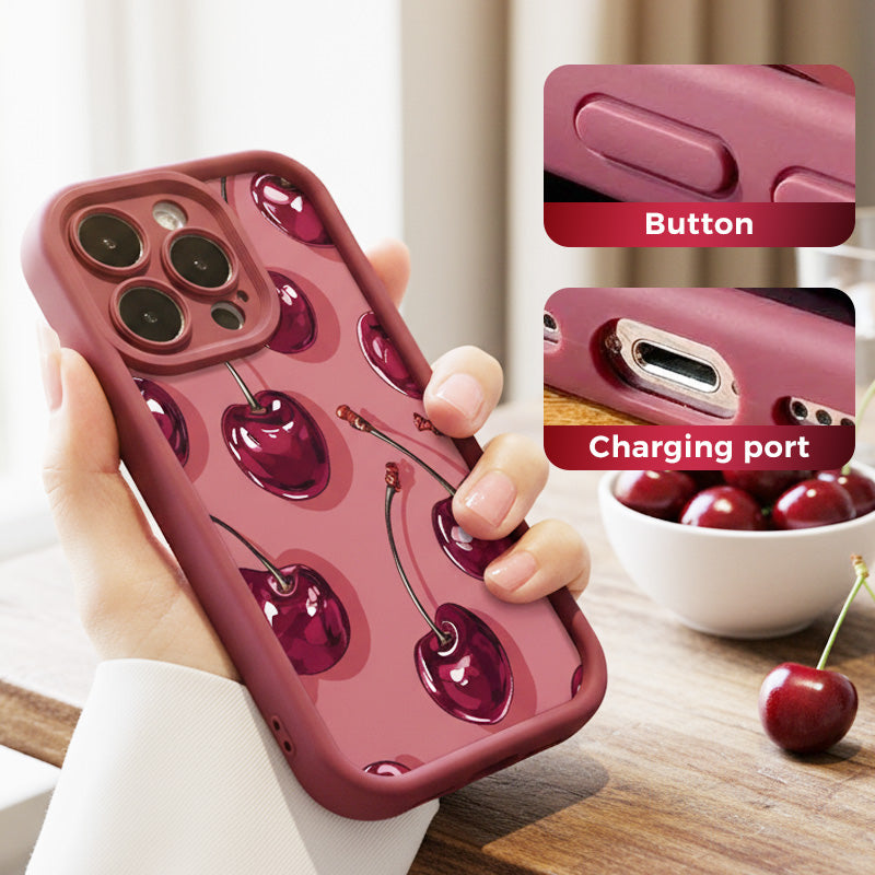 🍒Schutz-Hülle für Handys mit Kirschmuster für die 12-17-Serie
