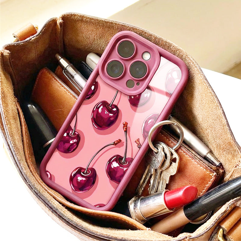 🍒Schutz-Hülle für Handys mit Kirschmuster für die 12-17-Serie