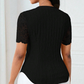 🌼LETZTER TAG – 60 % RABATT👚Sommerbluse für Damen mit V-Ausschnitt, Spitzenärmeln und Knopfleiste