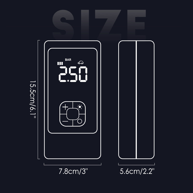 Kabellose, tragbare Autoluftpumpe mit LED-Licht