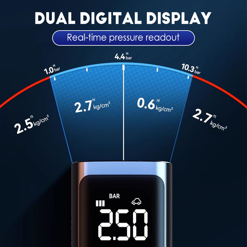 Kabellose, tragbare Autoluftpumpe mit LED-Licht