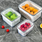 🍓✨ 3-teiliges Obstbehälter-Set – Herausnehmbares Sieb, auslaufsicher und stapelbar
