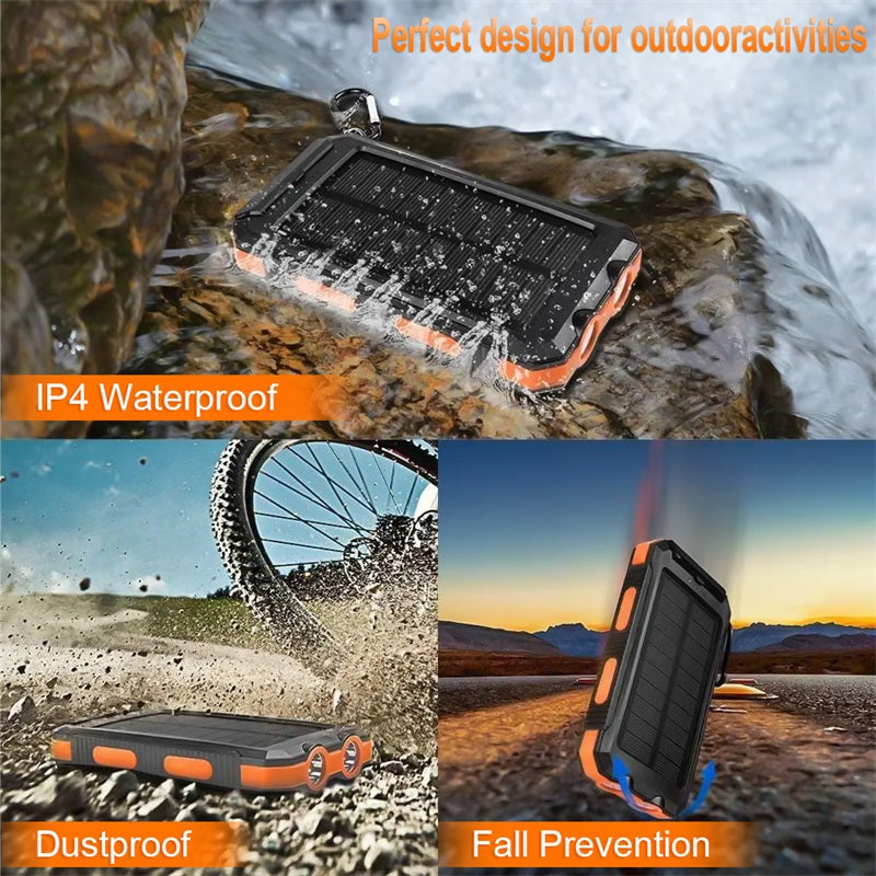 🔥🔥2026 Wasserdichte Powerbank mit ultralanger Akkulaufzeit🔥Zonne-energie Powerbank