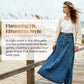 👗 50% RABATT! ✨ Vintage-Jeansrock mit Knopfleiste und A-Linie – Retro-Stil, Verstellbare Passform & Klassischer Denim-Look 💙