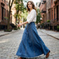 👗 50% RABATT! ✨ Vintage-Jeansrock mit Knopfleiste und A-Linie – Retro-Stil, Verstellbare Passform & Klassischer Denim-Look 💙