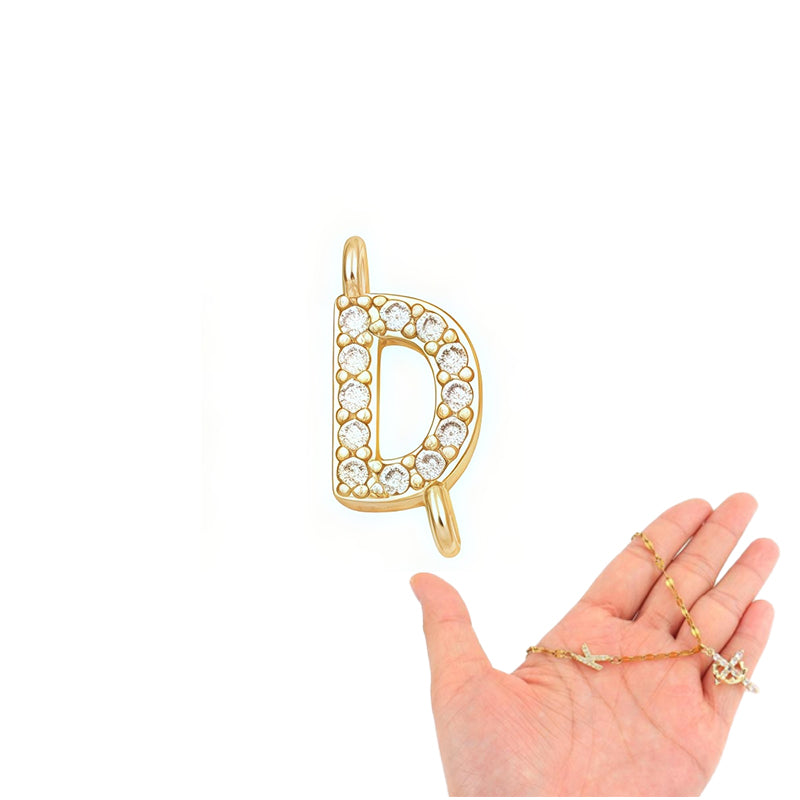 🔥🎉Zarte Blütenblatt-Kette mit Initialen-Anhänger🌸