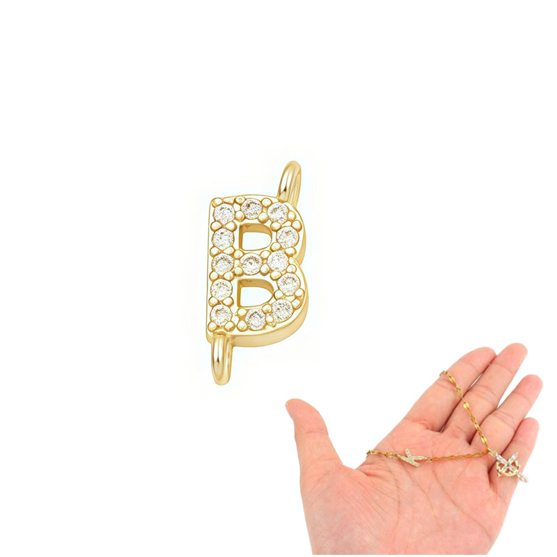 🔥🎉Zarte Blütenblatt-Kette mit Initialen-Anhänger🌸