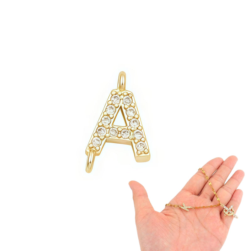 🔥🎉Zarte Blütenblatt-Kette mit Initialen-Anhänger🌸