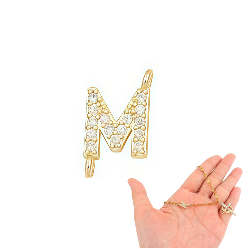 🔥🎉Zarte Blütenblatt-Kette mit Initialen-Anhänger🌸