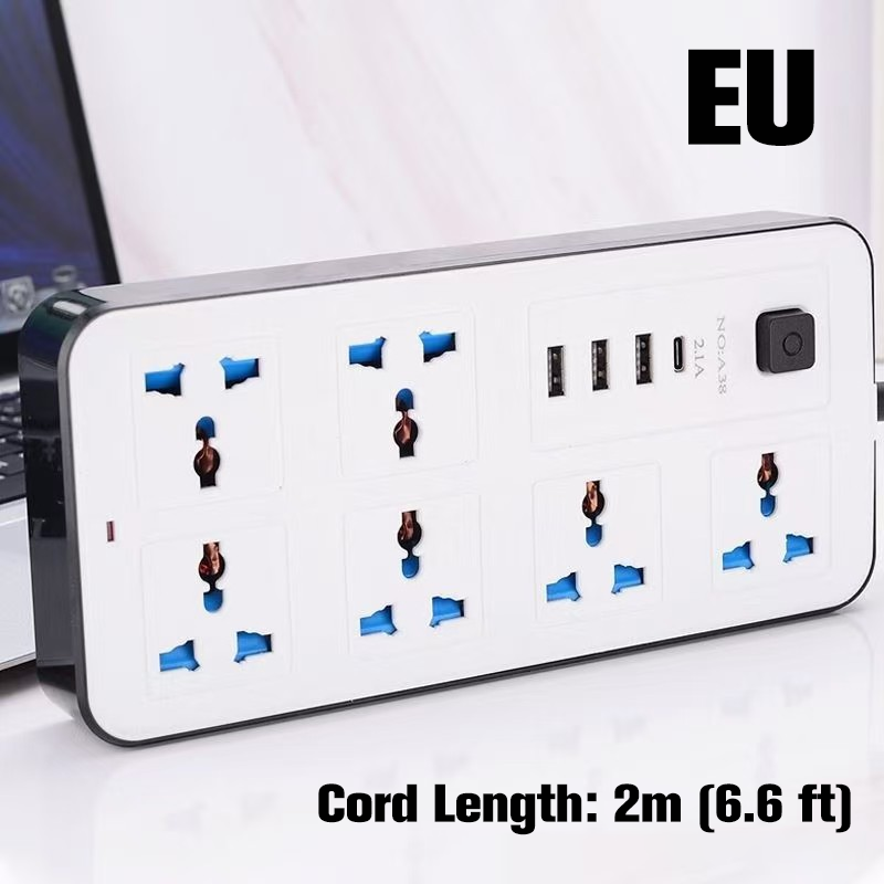 🔌 50 % RABATT ⚡ Mehrfachsteckdose mit langer Verlängerungsschnur – USB-Ports inklusive, Überspannungsschutz & kompaktes Design 📱