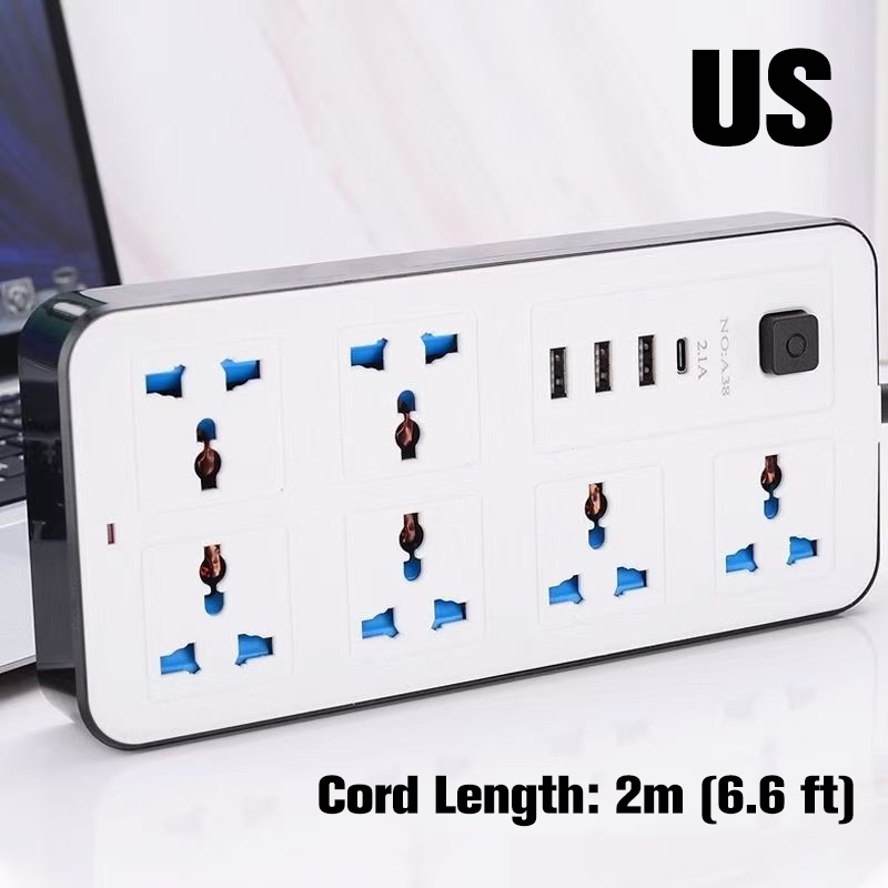 🔌 50 % RABATT ⚡ Mehrfachsteckdose mit langer Verlängerungsschnur – USB-Ports inklusive, Überspannungsschutz & kompaktes Design 📱