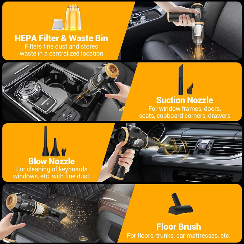 🚗 50% RABATT! 🔋 4‑in‑1 Auto‑Staubsauger – Kabellos, stark & langlebig ✨