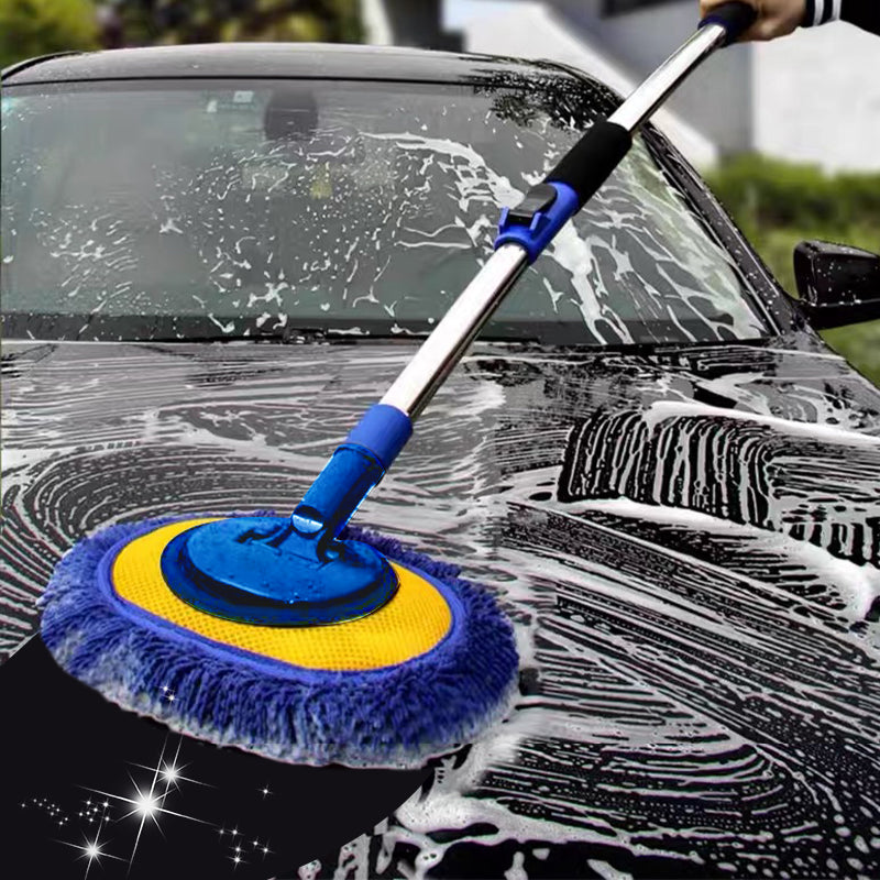 🚗JETZT 60 % RABATT! 🧽 Robuster, teleskopierbarer Autowaschmopp aus Aluminium mit langem Griff – weiche Mikrofaser, kratzfrei und längenverstellbar ✨
