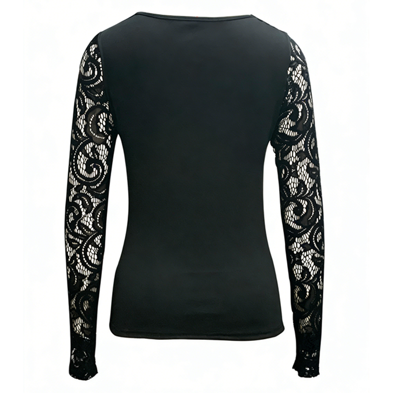 👚 50% RABATT! 💃 Damen-Sexy-Oberteil mit Cut-out & Spitzenärmeln – Romantisch, Modisch & Perfekt für Besondere Anlässe 🌸