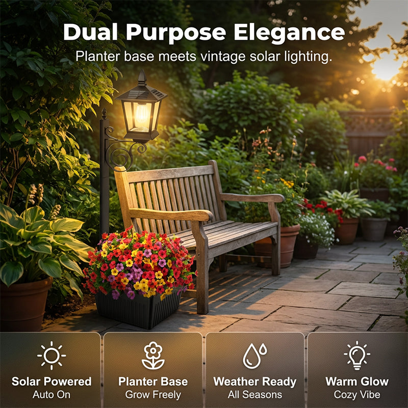 🌺 50% RABATT! ☀️ Solar-Blumentopfleuchte 2-in-1 – Warmweißes Vintage-Licht & Pflanzgefäß – IP65 wetterfest – Ideal für Garten & Terrasse 🌿
