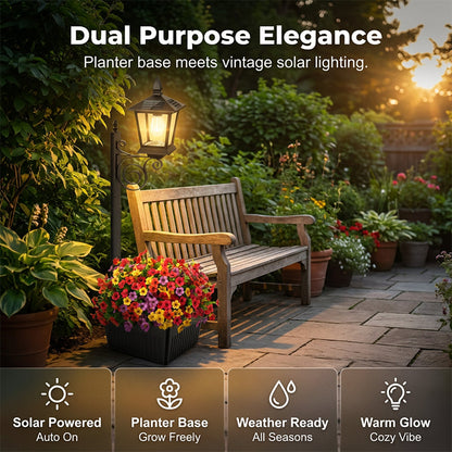 🌺 50% RABATT! ☀️ Solar-Blumentopfleuchte 2-in-1 – Warmweißes Vintage-Licht & Pflanzgefäß – IP65 wetterfest – Ideal für Garten & Terrasse 🌿