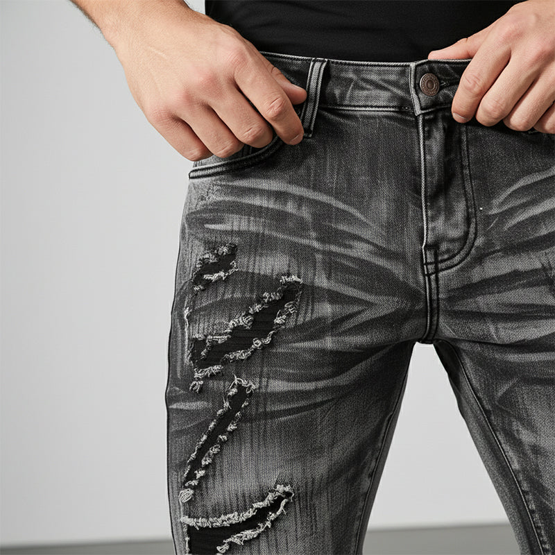 ✨🔥Herren Slim-Fit Destroyed Jeans👖