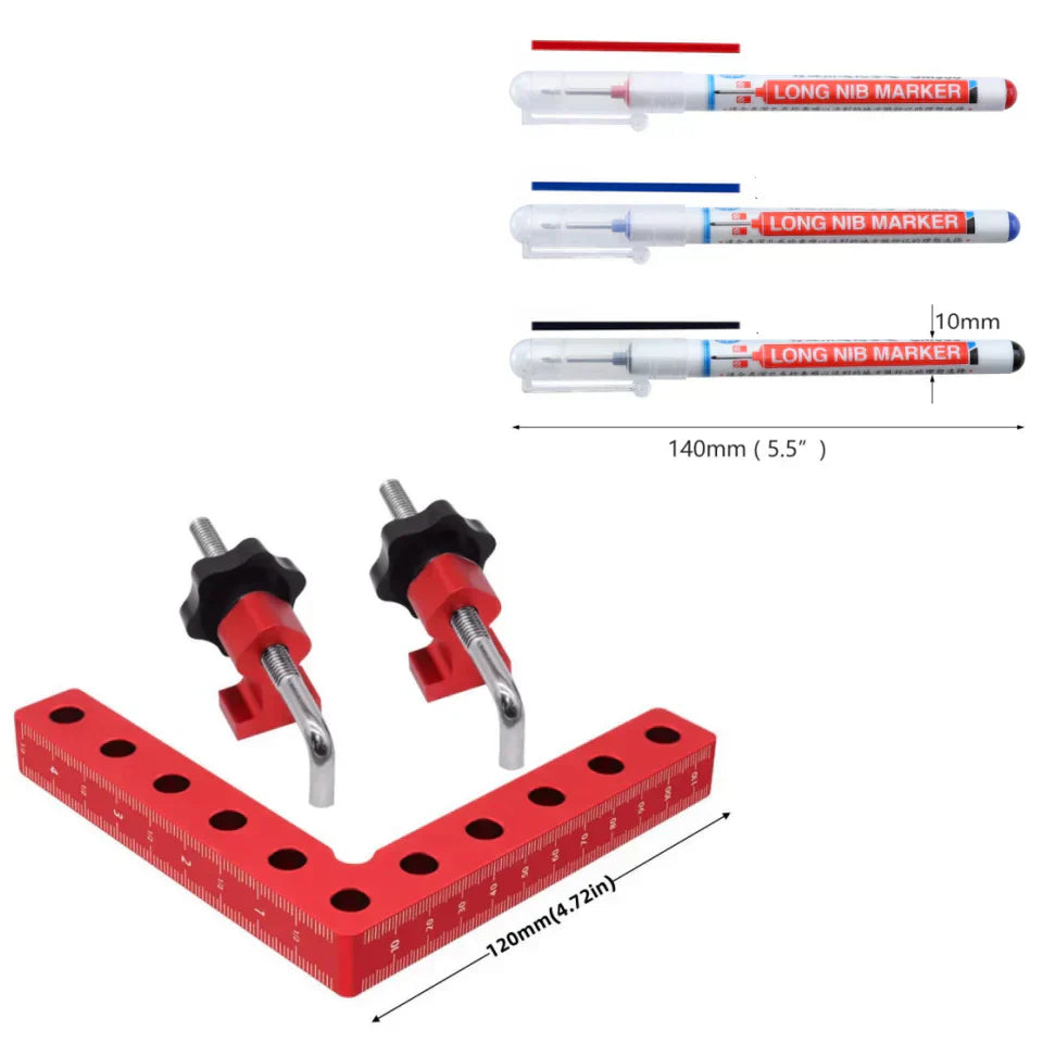 🔧⏰ 50% RABATT! 90° Positionierwinkel & Rechtwinkel-Klemmen Set aus Alu – Für perfekte Holzarbeiten & Montagen 🛠️