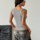 ✨🔥Rippen-Tanktop für Frauen mit verstellbarem Bügelverschluss🎽