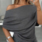 🔥Heißer Sale: 50% Rabatt!!🔥Asymmetrisches Off-Shoulder-Oberteil mit Fledermausärmeln für Damen