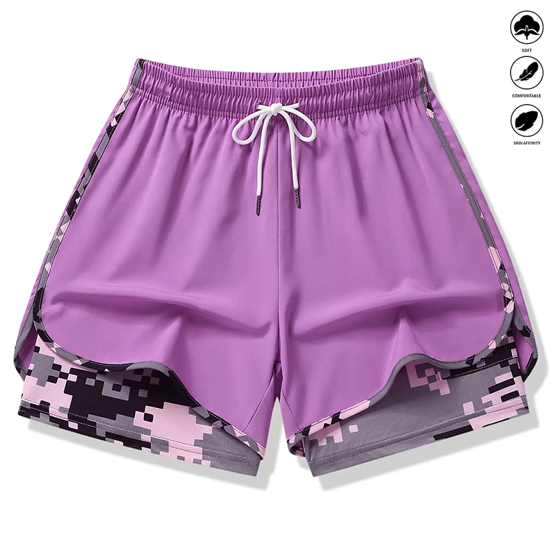 🔥Solange der Vorrat reicht 50 % Rabatt!🎉Lässige Sportshorts für Damen mit integriertem Innenfutter