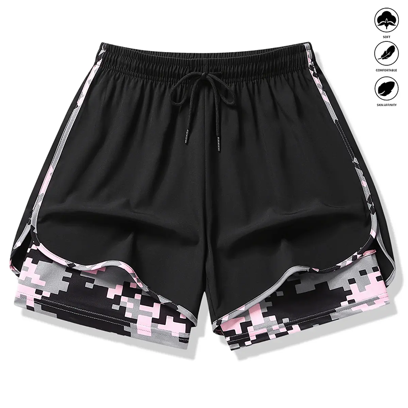 🔥Solange der Vorrat reicht 50 % Rabatt!🎉Lässige Sportshorts für Damen mit integriertem Innenfutter