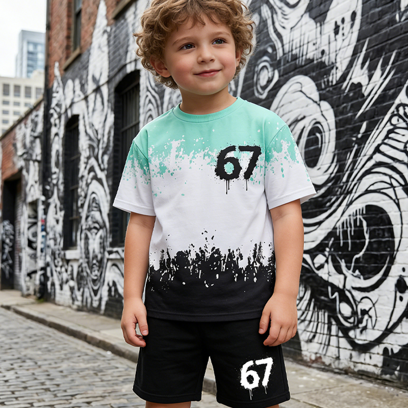 ⏳Begrenzte Zeit 50% Rabatt💥3D-Print-T-Shirt- & Shorts-Set für Jungen