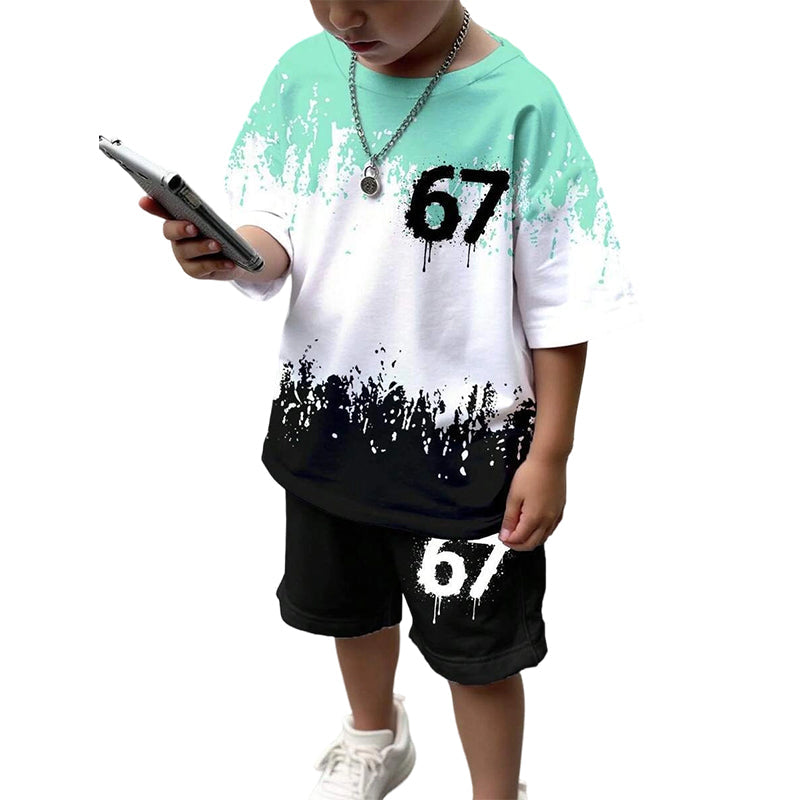 ⏳Begrenzte Zeit 50% Rabatt💥3D-Print-T-Shirt- & Shorts-Set für Jungen