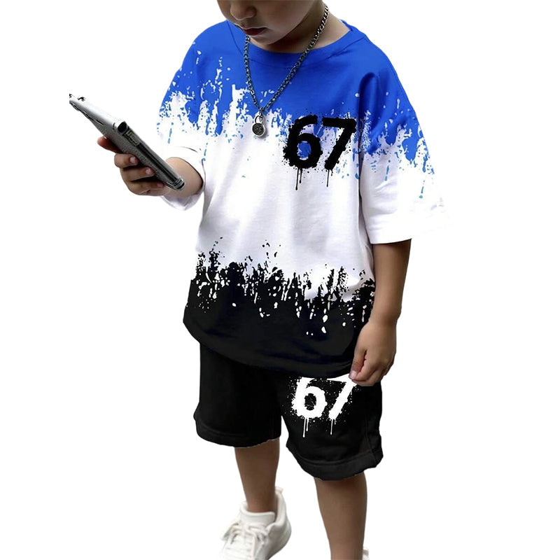 ⏳Begrenzte Zeit 50% Rabatt💥3D-Print-T-Shirt- & Shorts-Set für Jungen